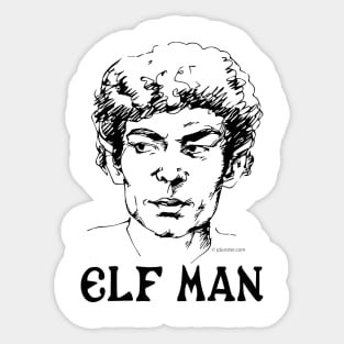 The Enigmatic Elf Man - Ink Cartoony Artwork Sticker